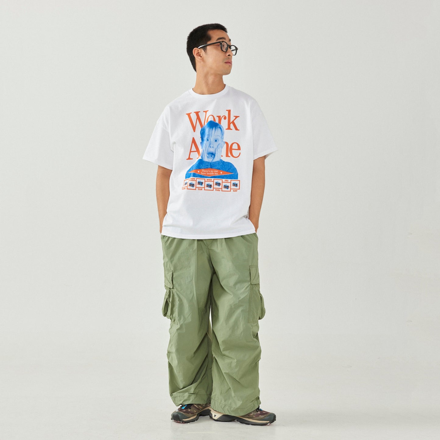 Work Alone T-Shirt (Home Alone Parody)
